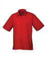 overhemd korte mouw Popeline premier PR202 rood